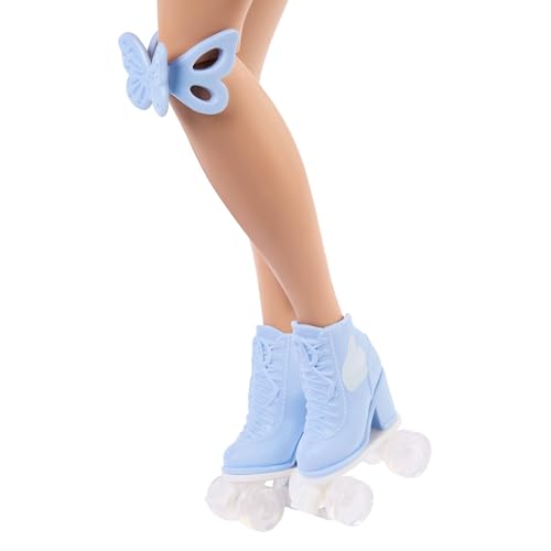 Barbie Dream Besties Barbie « Malibu » Poupée articulée aux cheveux blonds pratiquant le roller avec 9 accessoires sur le thème du maquillage JFX96 - vue 5