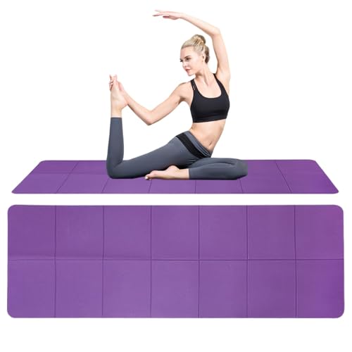 Tapis d'exercice double face pliable de haute densité avec sac de transport