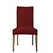 E EBETA 6 Pezzi coprisedie con Schienale, Elasticizzato Copertura della Sedia, Copertura Fodera, Banchetto Sedia Sedile Slipcover Cerimonia di Nozze Posate da (Vino rosso, 6 Pezzi)