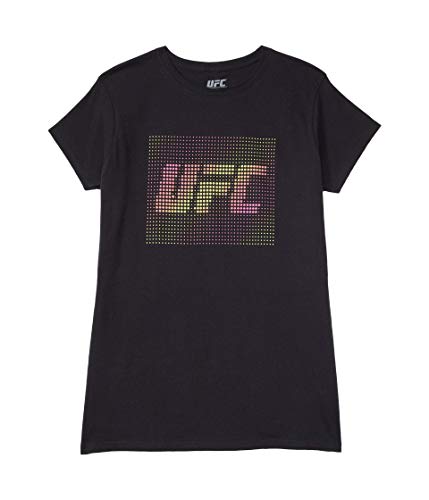 Camiseta UFC negra talla M de algodón con diseño medio tono