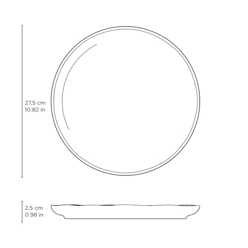 Conjunto 6 Pratos Raso Bio Rustic 27,5 cm