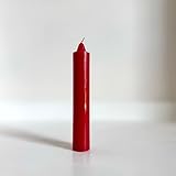 9' Jumbo Unscented Bell-Topped Candles – 15-20 Hour Burn Time – Flat Bottom – Ideal for Events, Meditation & Everyday Décor, Paraffin Wax – Lead-Free Cotton Wick – Made in The USA, Box of 48, Red