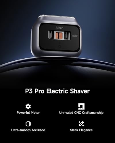 Image of Laifen P3 Pro 3-Blade Electric Shaver, Dual Linear High-Speed Motors 12,000 Cuts /Min, 100-Min Runtime, IPX7 Waterproof, Rechargeable Electric Razor for Men, Travel-Friendly (Space Gray Aluminum Alloy)