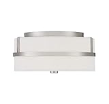 Trade Winds Lighting 2 Light Flush Mount in Mid-Century Modern Style-6 Inches Tall and 13 Inches Wide-Brushed Nickel Finish