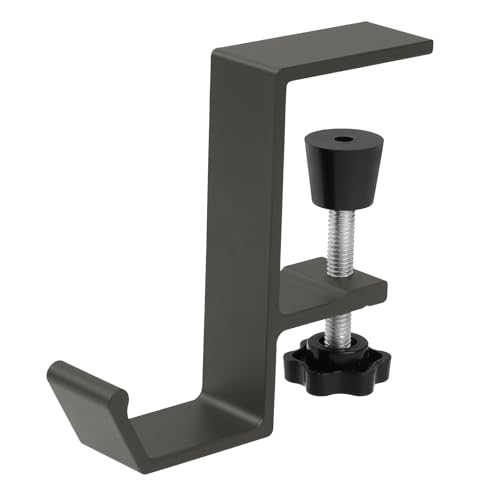 Jeffdad Kopfhörer Ständer, Headset Halterung Mit Doppelhaken Kopfhörerhalter Headphone Stand Schreibtisch Kopfhöreraufhänger Kopfhörer Clip Gaming Headset Halterung Halter (Grau Einlagiger Haken)