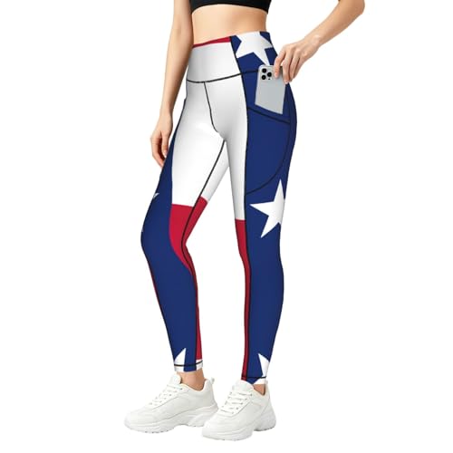 Leggings con estampado de Texas elásticos y con bolsillos laterales
