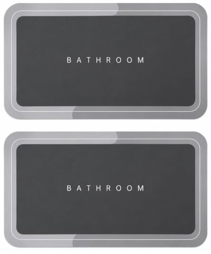 Kit 2 Tapetes de Banheiro Super Absorvente Antiderrapante | Secagem Rápida | Toque Macio | Base Antideslizante | Ideal para Banheiro, Lavabo, Cozinha e Lavanderia