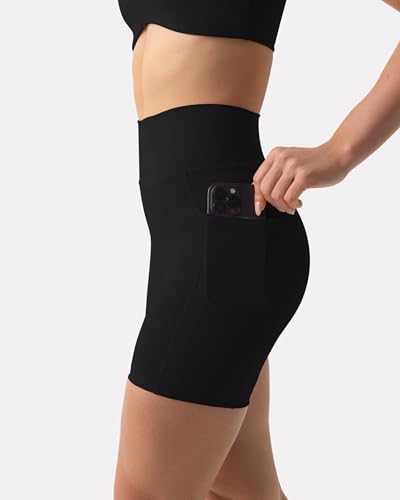 PAVOI ACTIVE Shorts with Pockets | Compressive High Waisted Butt Sculpting 4" & 6" Women's Biker Shorts | HiPerform XXS to 3X2