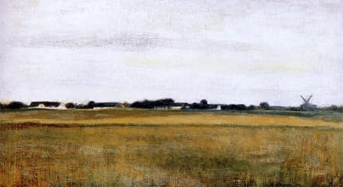 Cuadro Pintura al óleo Vilhelm Hammershoi, el calor de un paisaje de verano eterno en tu hogar