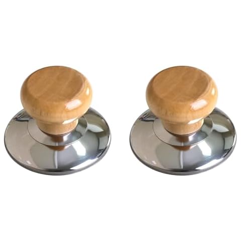 2Pcs Durable Wood Pot Lid Knobs Cover