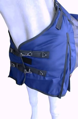 Image of 1200D Horse Turnout Blanket Waterproof, Breathable, Heavy-Weight Winter Blanket with 300g Fill, Ripstop Outer Shell