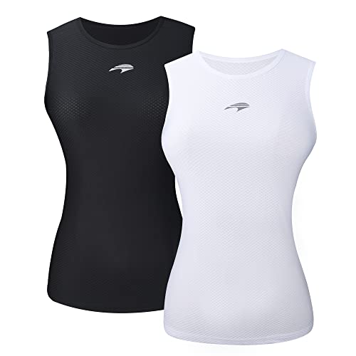 bpbtti Women's Quick Dry Sleeveless Base Layer High Wicking Tank Tops Cycling Undershirt Running Vests2