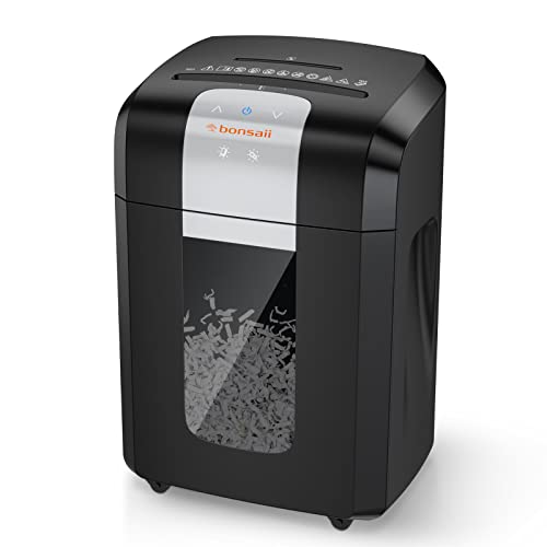 Paper Shredders for Home Office, bonsaii 60-Min Heavy Duty Shredder Ultra Quiet Cross-Cut Paper Shredder with Jam Proof System, Shreds CDs/Credit Cards, 4.2-Gallon Wasterbasketï¼ˆ3S16 Evershred Proï¼‰
