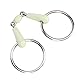 Fabater Ringtrense, Edelstahl-Gummi-Rollen-Mundtrense, Apfelgeschmack-Pferde-Mundtrense, Trense mit Losem Ring, Komfort-O-Ring für Pferdetraining, Reiten