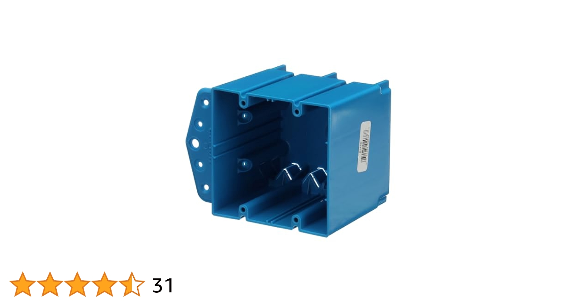 B249B 2-Gang Blue PVC New Work/Old Work Deep Switch/Outlet
