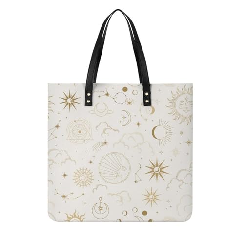 Sac à bandoulière pour voyage et escapades avec motif astres grand format 39x39cm
