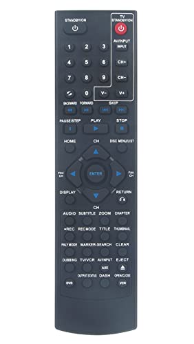  RM-SDR106U RM-SDR108U - Telecomando compatibile con JVC DVD Videoregistratore DR-MV99B DR-MV78BU DR-MV77SU DR-MV77S DR-MV78B DR-MV99BU DVD e VCR Combo