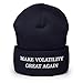 Hogue WS LLC Make Volatility Great Again Hat (Embroidered Cuffed Beanie) Stock Options Trader Gift Navy