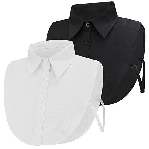XEPST 2 Stück Frauen Kragen Abnehmbar Krageneinsatz Damen, Hälfte Shirt...