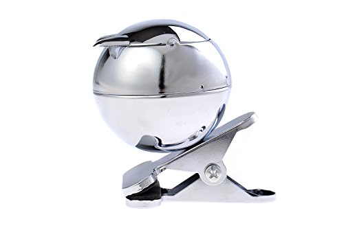 The Khan Outdoor & Lifestyle Company Cendrier Fait en Alliage de Zinc, en Forme de Chat et Pince pour l'attacher à la Table, métal Poli, 778A