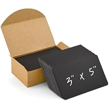 VANRA 300PCS Blank Index Cards 3x5 inches Note Cards Thick 110lb Cardstock Flash Cards, Unruled Study Cards for School Learning, Office Black, 300/Pack