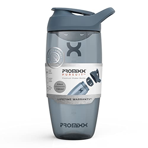 Promixx Botella Agitadora de Proteínas Premium para Batidos Suplementarios - Taza Fácil de Limpiar, Duradera (700 ml, Azul Medianoche) Cover