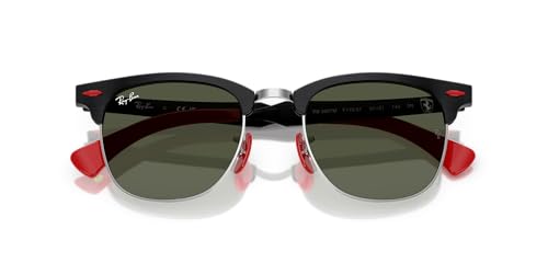 Ray-Ban RB3807M Scuderia Ferrari Collection Sunglasses, Brushed Black On Silver/Green, 51 mm - image 5