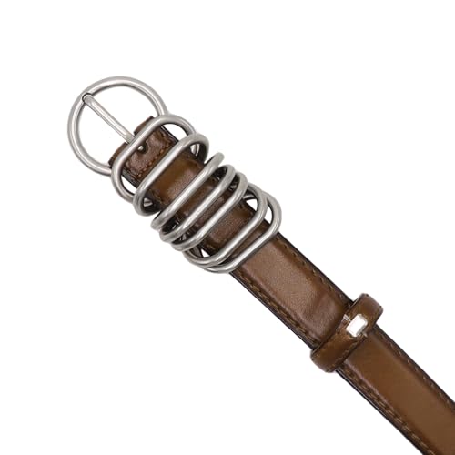 JUMISEE Genuine Leather Waist Belts for Women Luxury Metal Ring Waistband Adjustable Buckle Belts for Jeans Pants Dress3