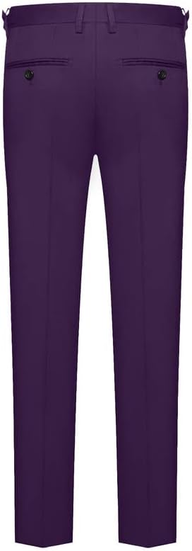 Men's Dress Pants with Satin Band Striped Side Casual Business Suit Pants