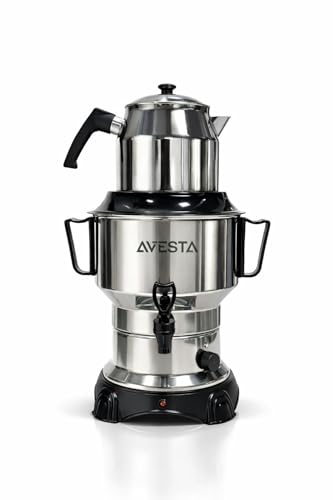 Electric Tea Urn Samovar 3.5 Liter Steel Avesta Style, Gray