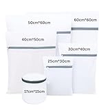 Wäschenetz 6er Set, Kochfest und für Trockner geeignet, Wäschebeutel für Socken, Feinwäsche, Unterwäsche, UVM. Wäschesäcke für Waschmaschine, Wäschesack Waschmaschine, Dessous