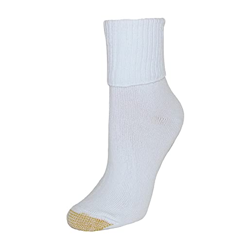 Gold Toe Women's Bermuda Socks - 3 Pack, White, Medium