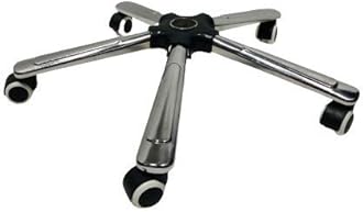 GOYALSON Office revolving Computer Chair Base Parts Accessories Heavy Steel Base 26 inch fit to Every Chair Universal Size (with White Black Wheel)