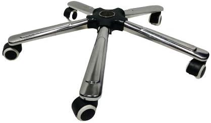 Office revolving Computer Chair Base Parts Accessories Heavy Steel Base 26 inch fit to Every Chair Universal Size (with White Black Wheel)