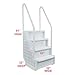 Aqua Select Everest in Pool Steps | White | for Above Ground Swimming Pools | Mount to Decks 48 to 54 Inches | Safety Stairs Capacity Up to 350 Pounds