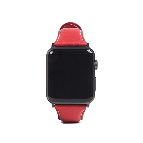 SLG Design(エスエルジーデザイン) Apple Watch バンド 38mm/40mm用 Italian Minerva Box Leather レッド SD18395AW
