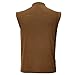 Renaissance Costume Men Pirate Shirt Sleeveless Lace-up Medieval Viking Outfit Steampunk Gothic Top Tunic Brown Small