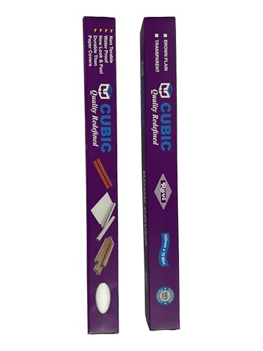 Image of CUBIC Book Cover Roll | Opaque Milky White | Pack of 2 | 10 Meter Length | Book Binding Roll | Tear-Resistant & Durable | Ideal for School & Office Use