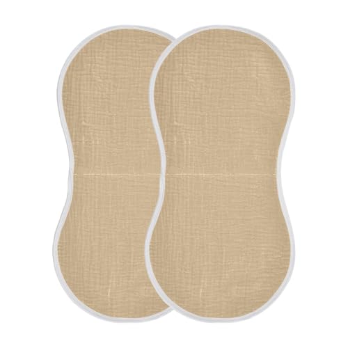 Muslin Burp Cloth for Baby 1PC Burlap Solid Color Natural Super Absorbent Burping Cloths, Bibs for Newborn Boys Girls2