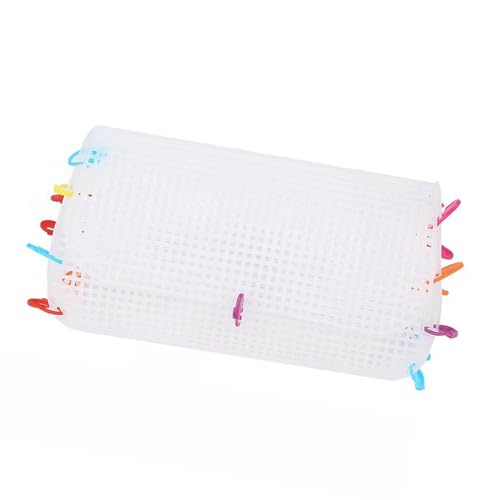 Folhas de tela de rede transparente para fazer bolsa de crochê bordada, artesanato em tela de bordado