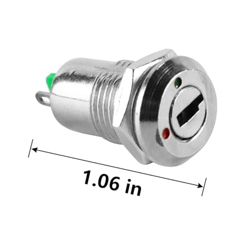 5 STÜCKE Elektrischer Schlüsselschalter ON Off Keyswitch Metalldrehschalter 2-polig mit passenden Schlüsseln für Telefonschrank Meter Box usw