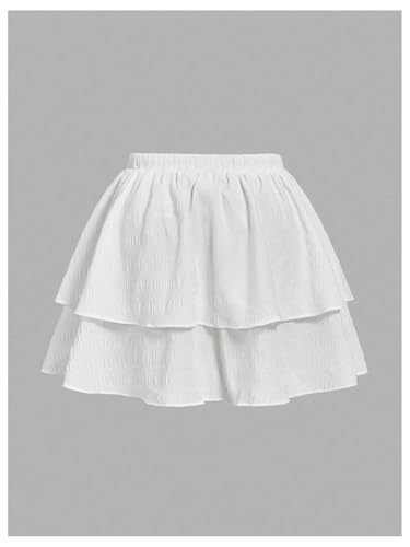 Women's Plus Size Y2k Ruffle Skirt Lolita Layered A Line Skirts Elastic Waist Flowy Summer Mini Skirt2