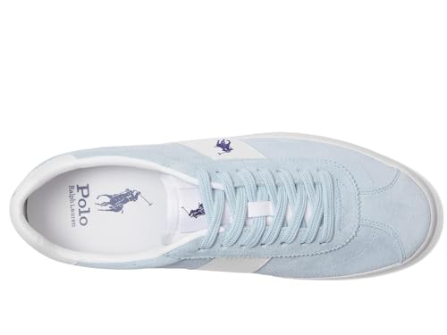 Polo Ralph Lauren, Men, Court Vulc Leather-Suede Sneaker, Light Blue, 8, Medium2