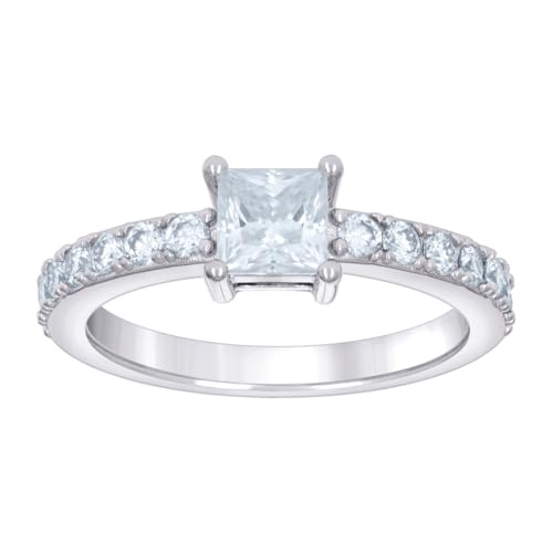 Bague de fiançailles moissanite argent 925, cadeau d'anniversaire idéal