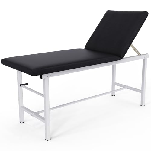 OLERN 27.6\" Width Comfortable Folding Medical Exam Table Backrest Adjustable with Paper Towel Holder, Exercise Therapy Table with Folding Legs, Message Bed for Home Use, Clinic, Hospital, Chiropractic - Thumbnail 7