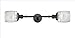 Innovations 208L-BK-G302 2 Vertical Bath Vanity Light, Matte Black
