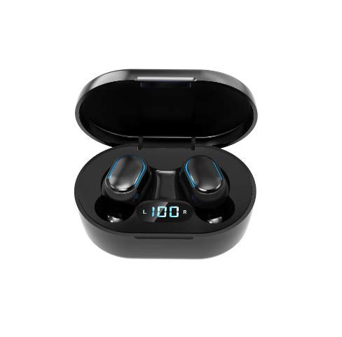 Bluetooth 5.0 Wireless Earbuds with Wireless Charging Case Touch Control IPX8 Waterproof TWS Stereo Earphones in Ear Built-in Mic Headset Premium Sound with Deep Bass for Sport (One Set, Magic Black)
