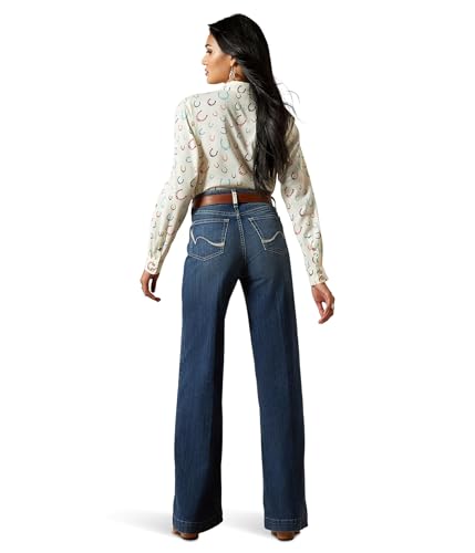 ARIAT Women's Ultra High Rise Rosalie Wide Leg Jeans2