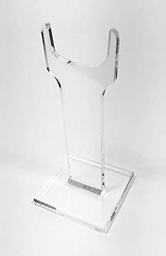 CLEARCO Rifle Stand, Single Clear Wide Top Gun display, individual units for displaying angled or straight collectible rifles & guns. Order TWO, one for each side, choosing from multiple sizes. (8 Inch)
