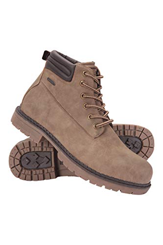 Mountain Warehouse Botas de Gorge Impermeables para Hombre - IsoDry, Botas de Nieve con Forro Textil Suave, cálidas - para Senderismo, Camping y Viajes Marrón Claro 43
